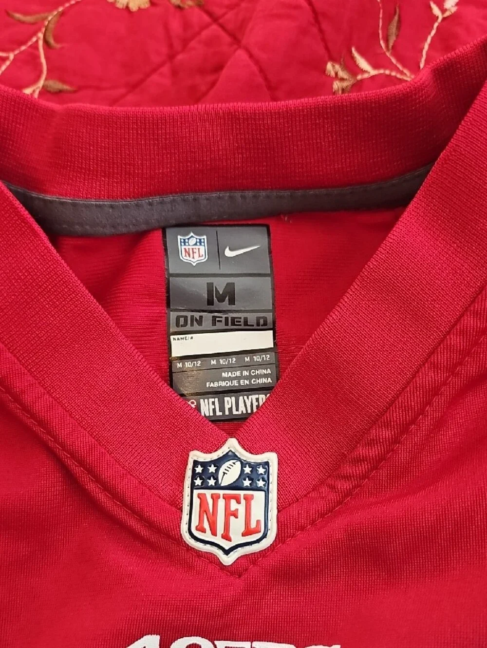 Nike Red Kids Football Jersey with White Numbers #28